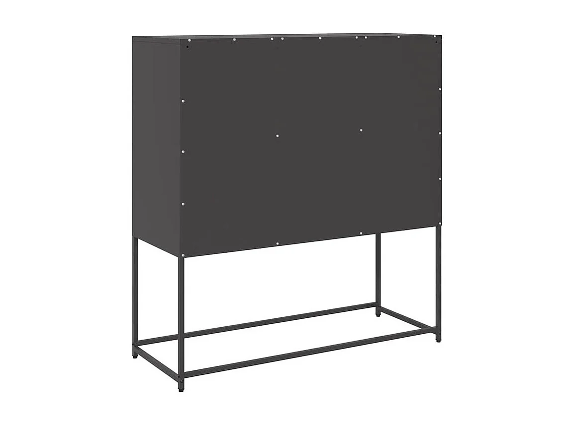 Buffet noir 100,5x39x107 acier laminé à froid