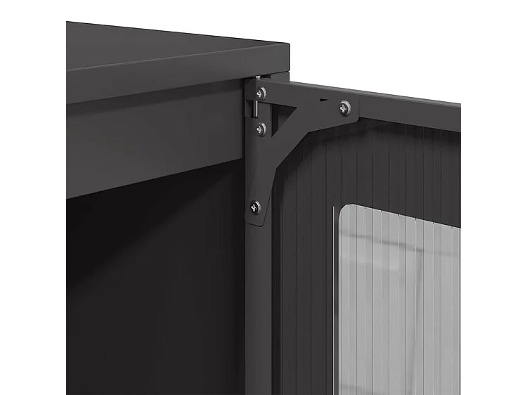 Buffet noir 100,5x39x107 acier laminé à froid