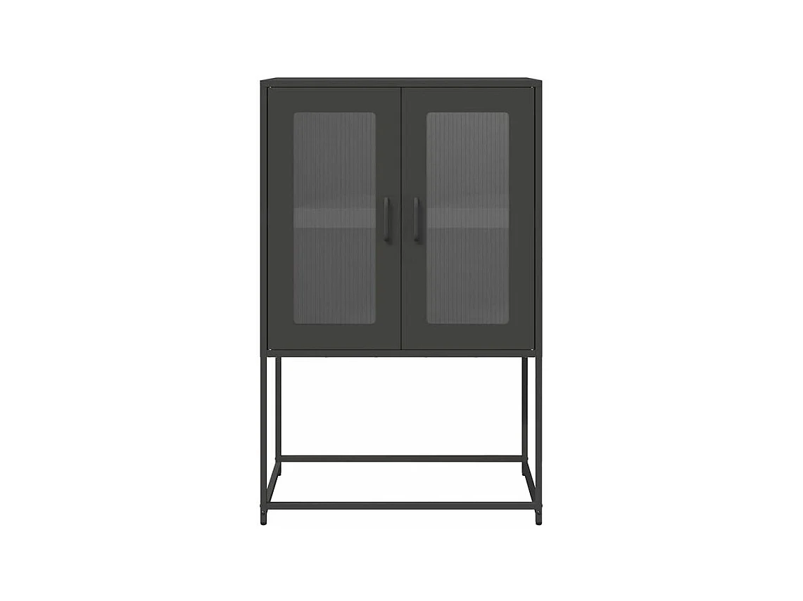 Buffet haut noir 68x39x107 acier