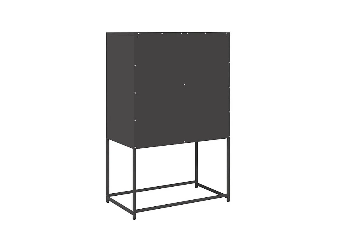 Buffet haut noir 68x39x107 acier