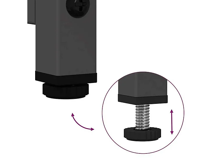 Buffet haut noir 68x39x107 acier