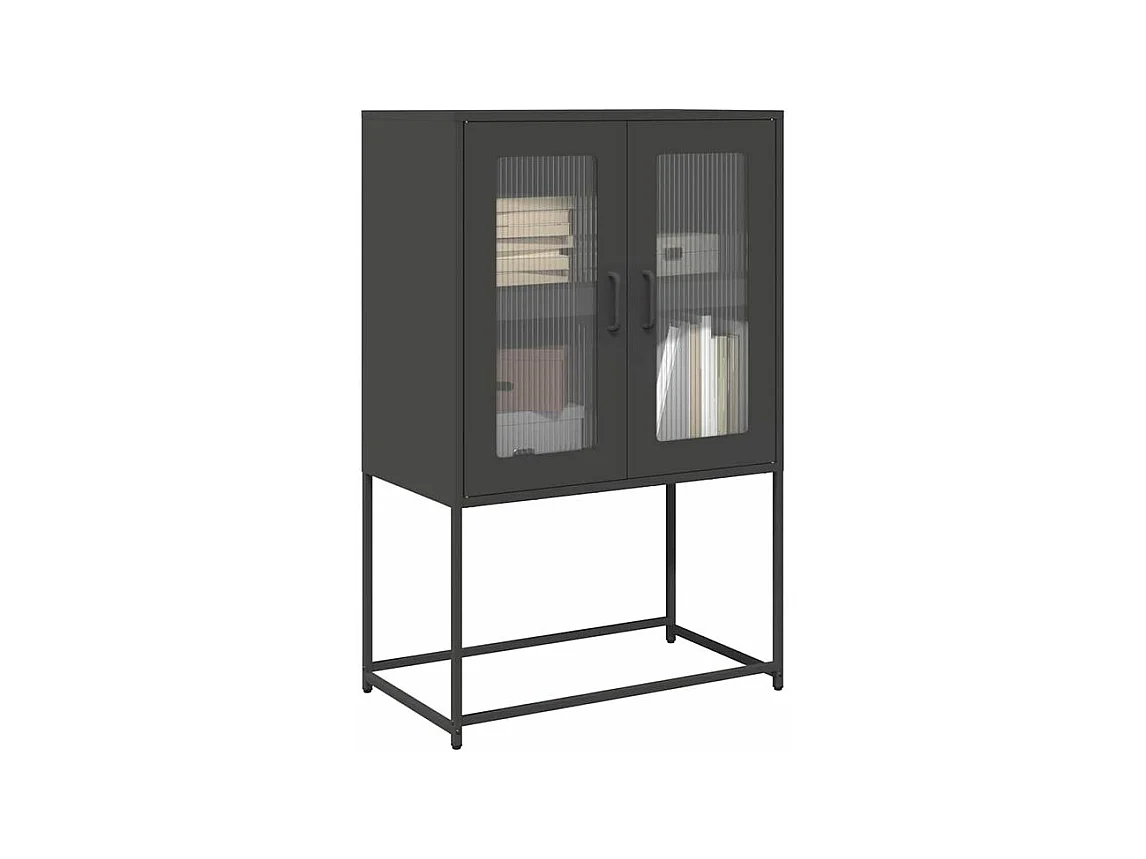 Buffet haut noir 68x39x107 acier