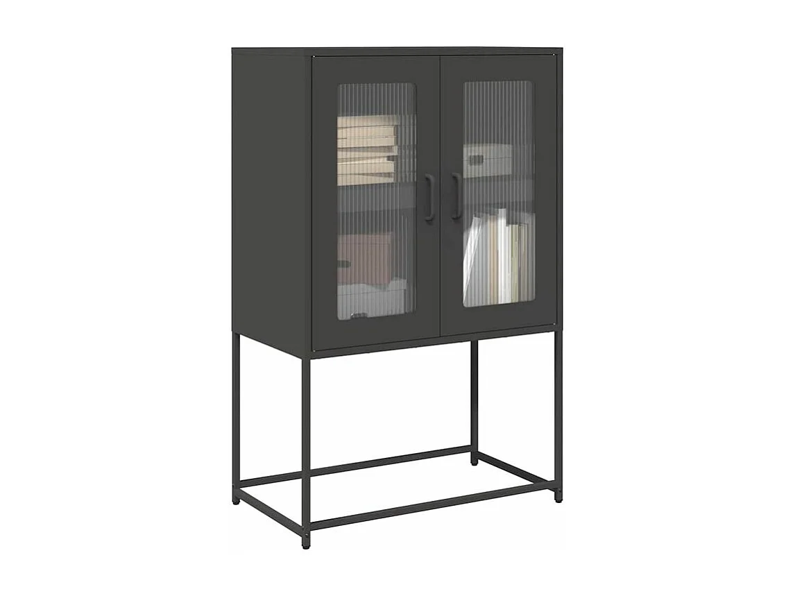 Buffet haut noir 68x39x107 acier