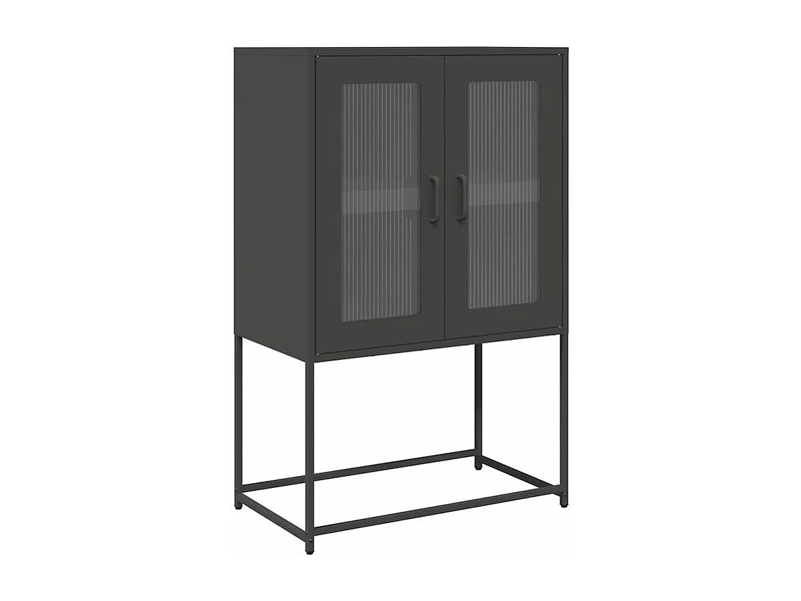 Buffet haut noir 68x39x107 acier