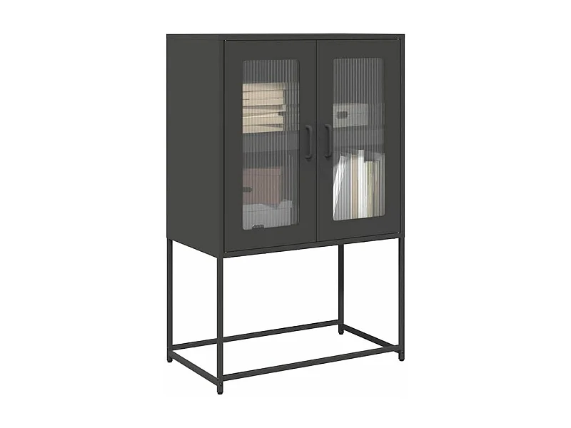 Buffet haut noir 68x39x107 acier