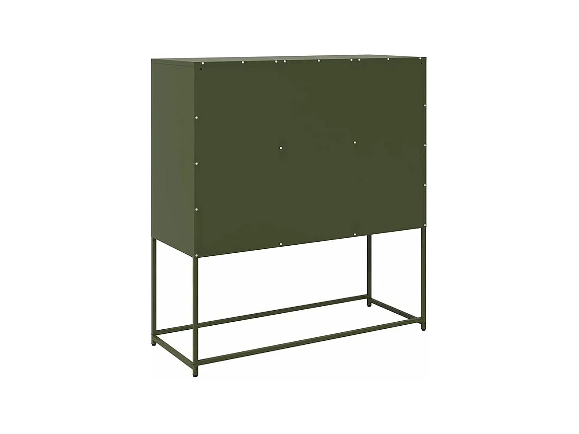 Buffet vert olive 100,5x39x107 acier laminé à froid