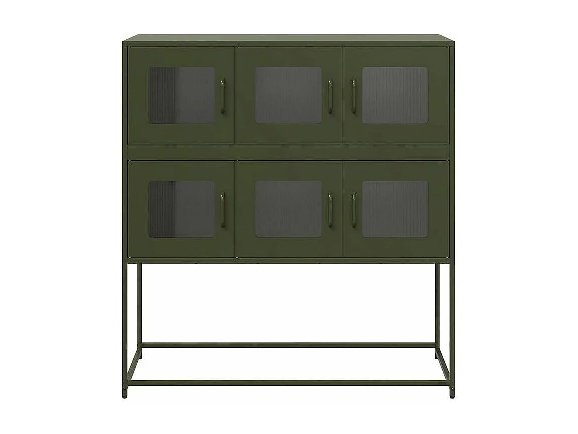 Buffet vert olive 100,5x39x107 acier laminé à froid