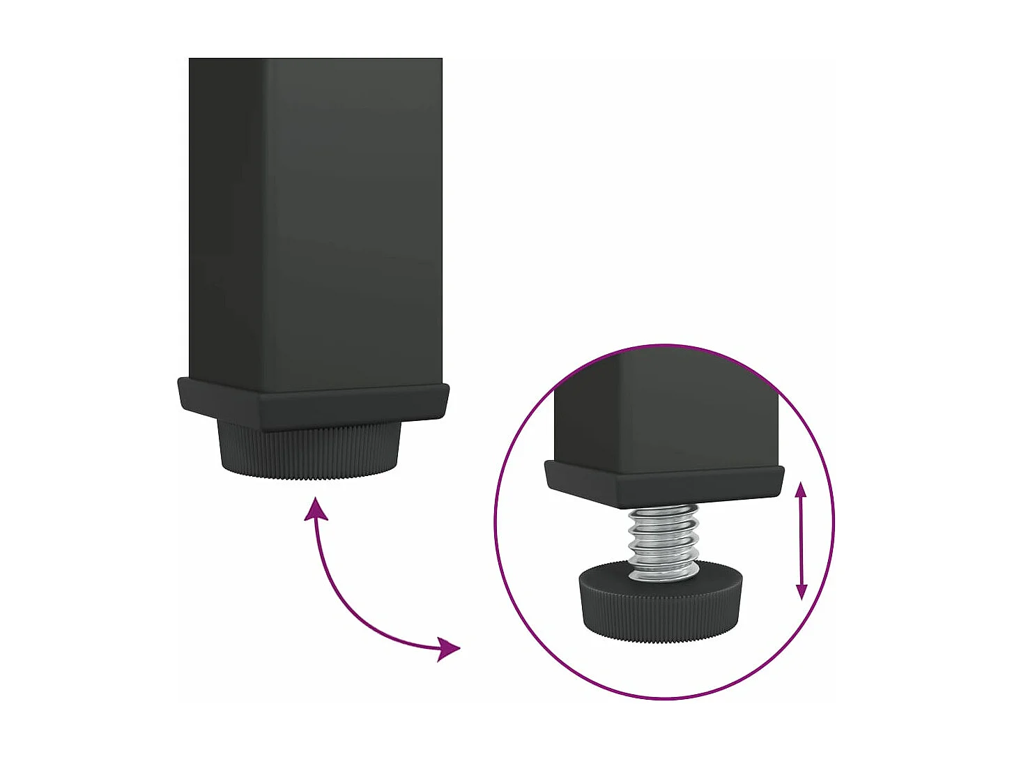 Buffet haut noir 90x40x180 verre et acier