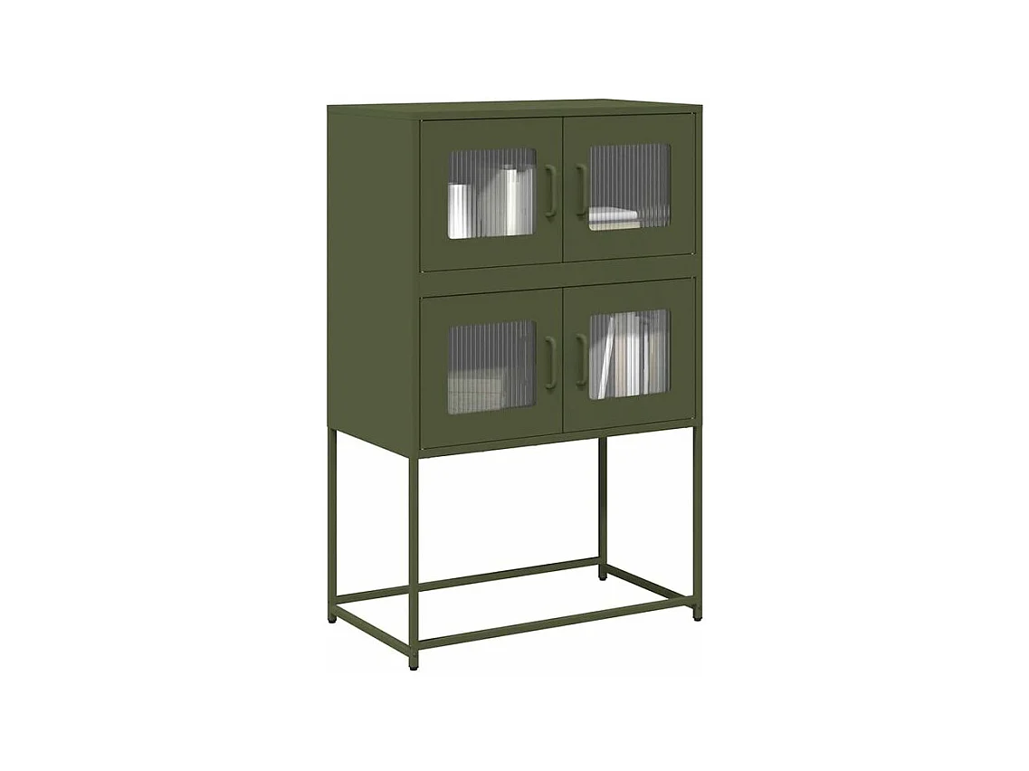 Buffet haut vert olive 68x39x107 acier