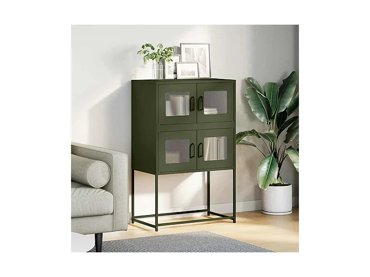 Buffet haut vert olive 68x39x107 acier