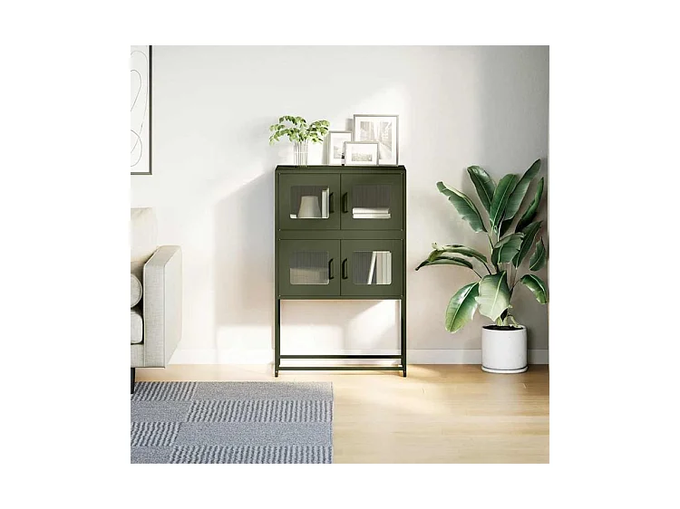 Buffet haut vert olive 68x39x107 acier