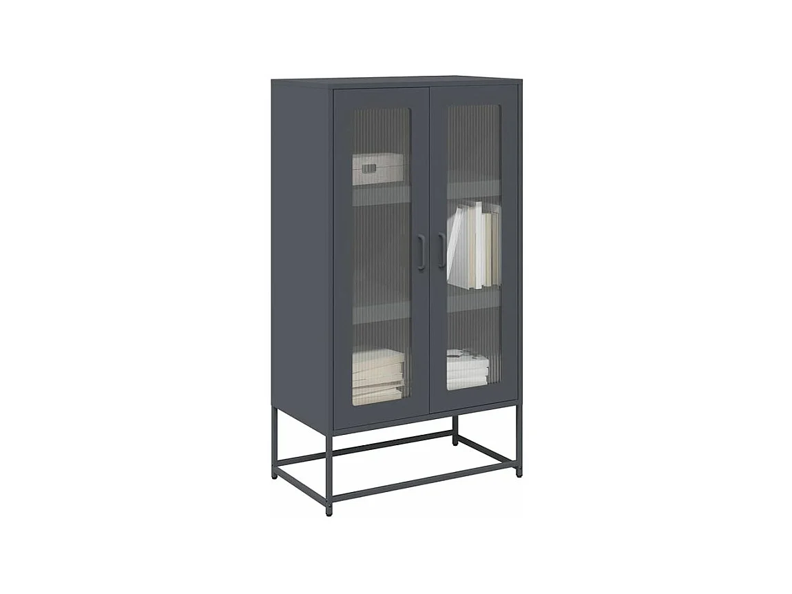 Buffet haut anthracite 68x39x123 acier