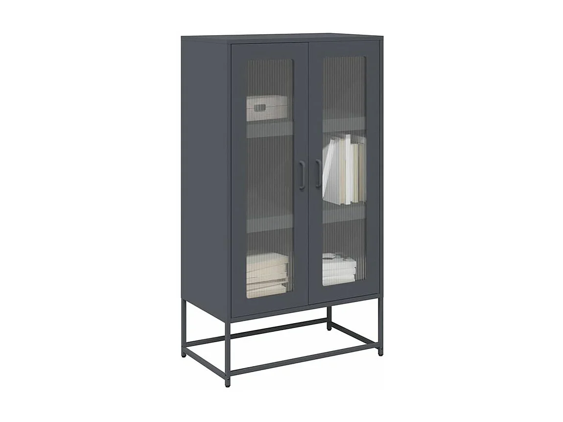 Buffet haut anthracite 68x39x123 acier