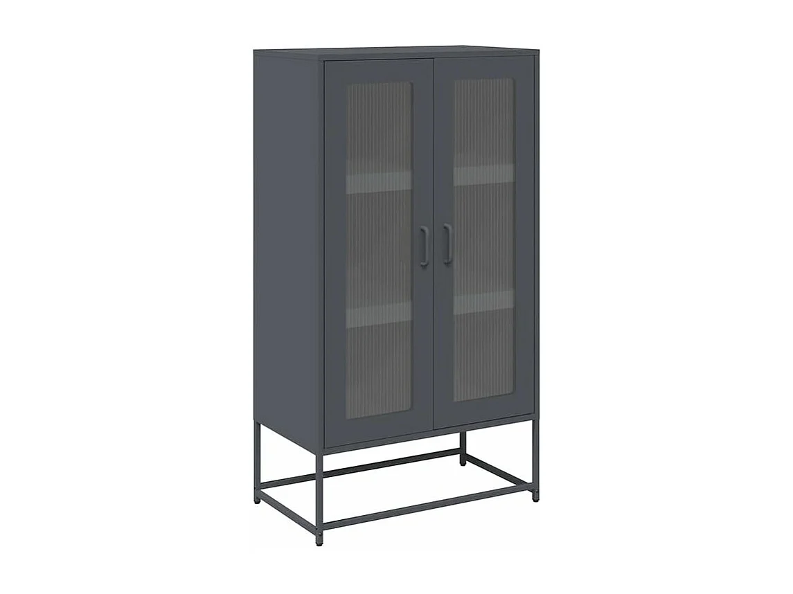 Buffet haut anthracite 68x39x123 acier