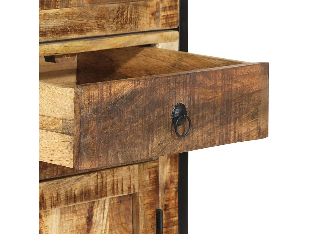 Buffet 100x40x175 bois de manguier brut massif