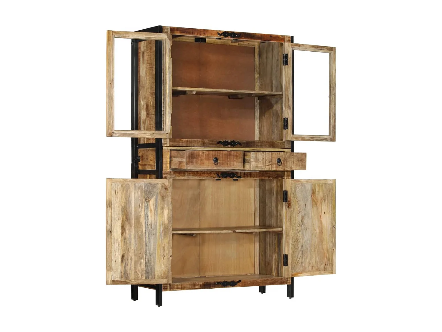 Buffet 100x40x175 bois de manguier brut massif