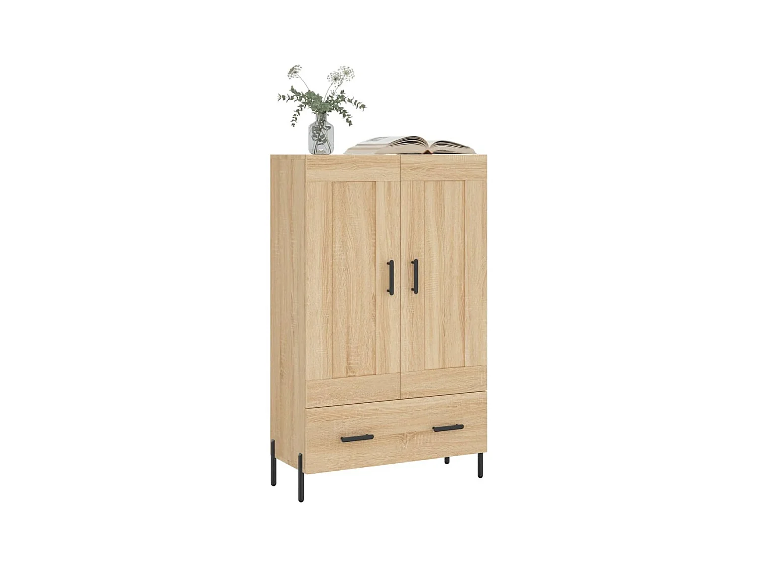 Buffet haut chêne sonoma 69,5x31x115 bois d'ingénierie