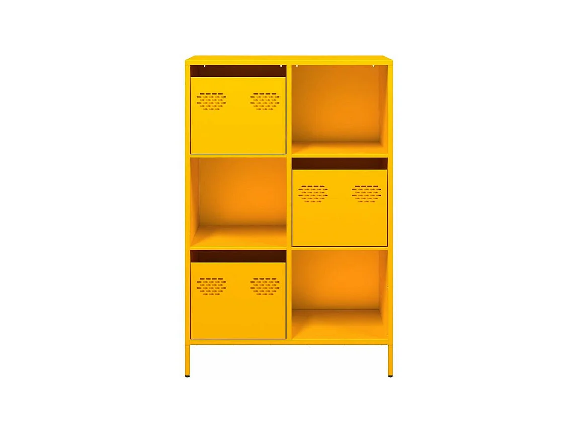 Buffet haut jaune moutarde 68x39x103,5 acier