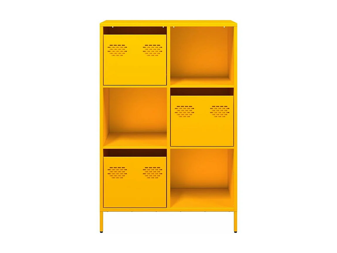 Buffet haut jaune moutarde 68x39x103,5 acier