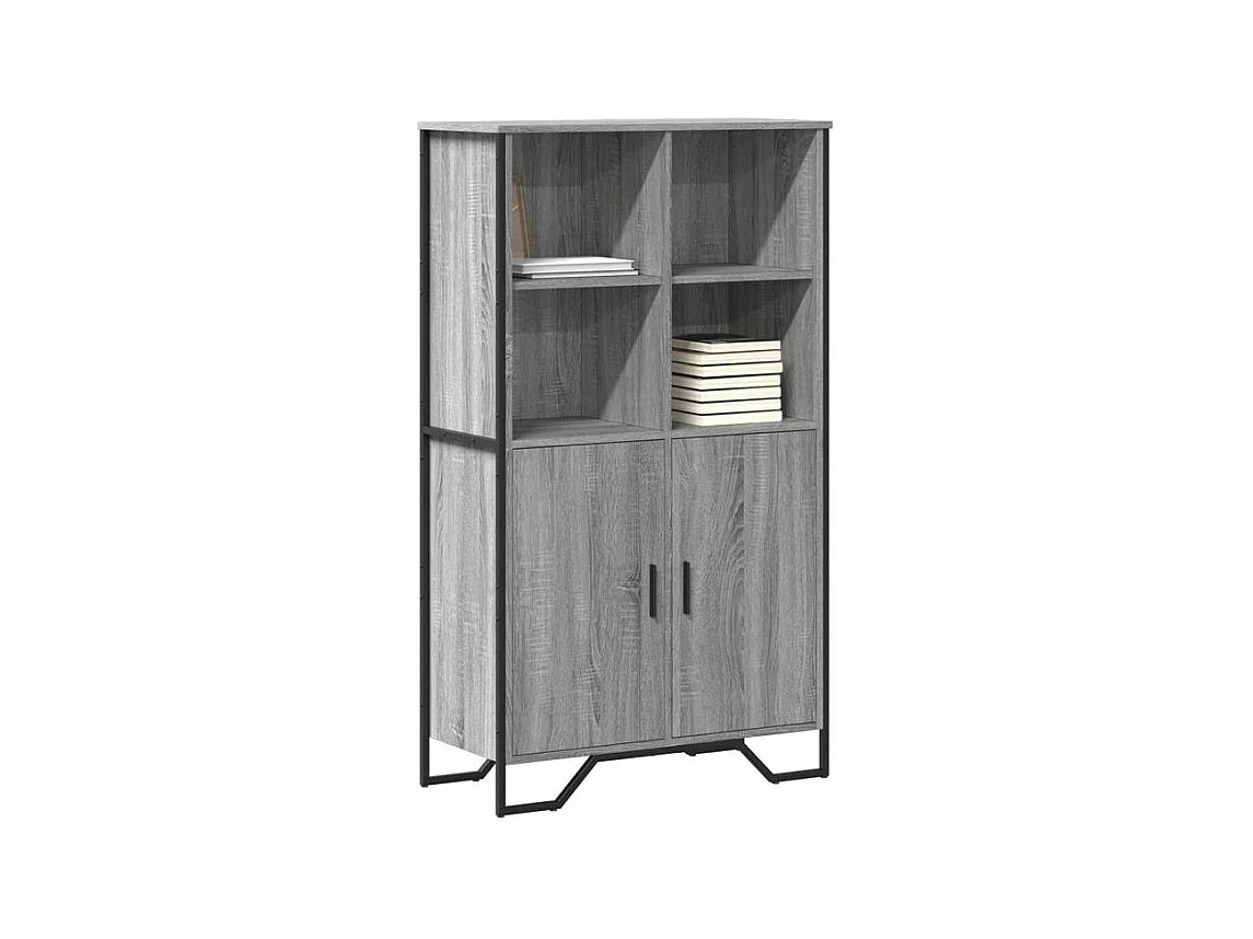 Buffet haut sonoma gris 79,5x35,5x137,5 bois d'ingénierie