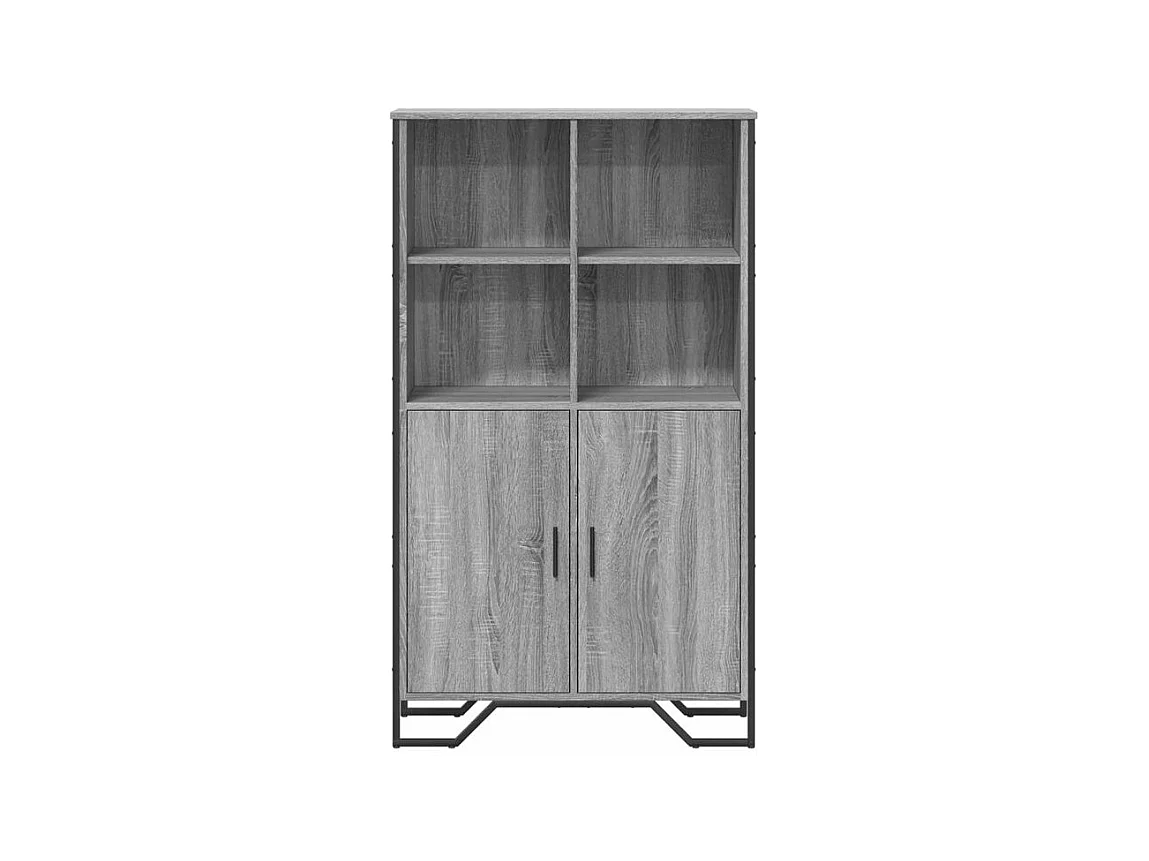 Buffet haut sonoma gris 79,5x35,5x137,5 bois d'ingénierie