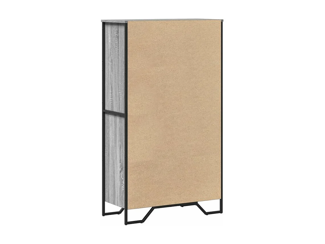 Buffet haut sonoma gris 79,5x35,5x137,5 bois d'ingénierie