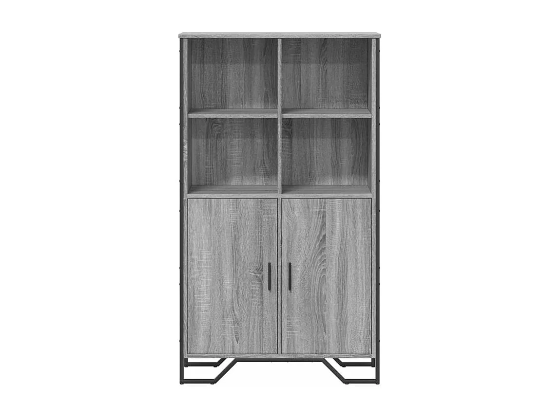 Buffet haut sonoma gris 79,5x35,5x137,5 bois d'ingénierie