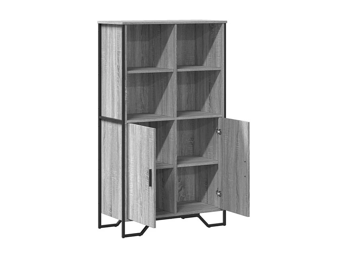 Buffet haut sonoma gris 79,5x35,5x137,5 bois d'ingénierie