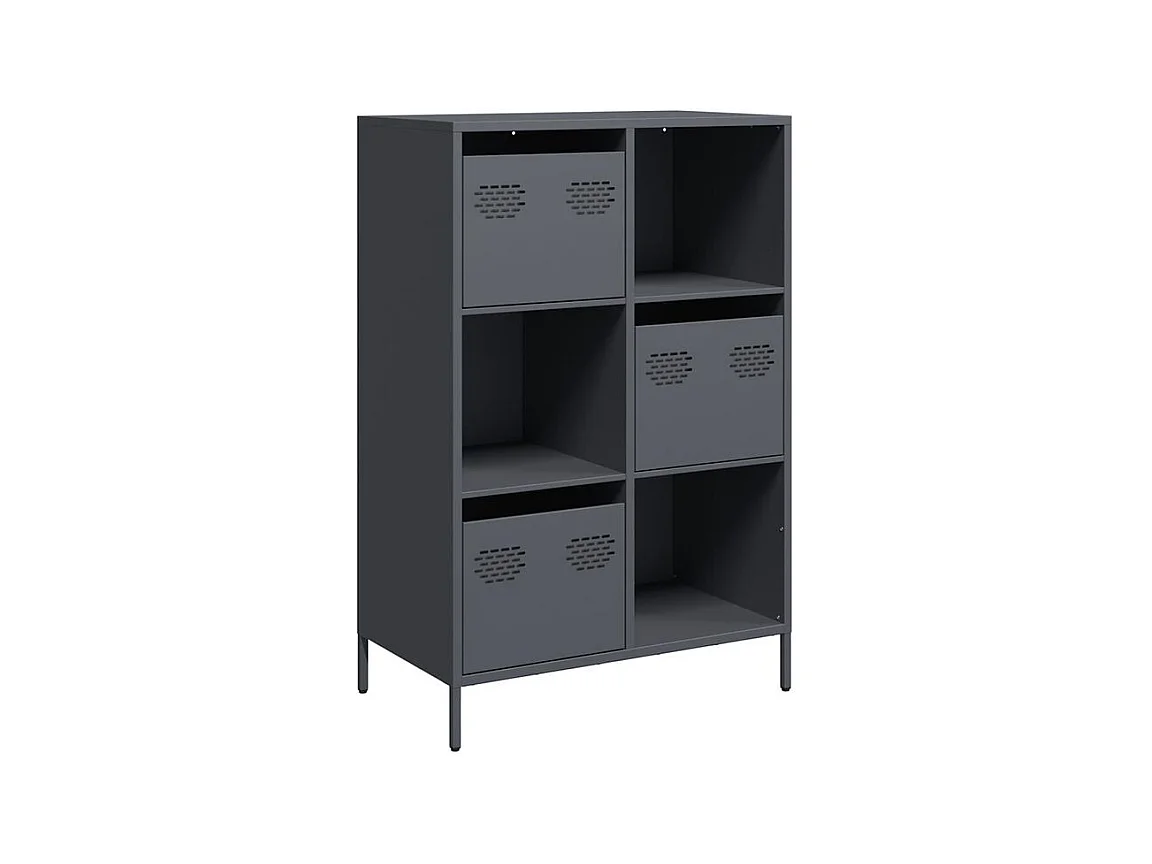 Buffet haut anthracite 68x39x103,5 acier