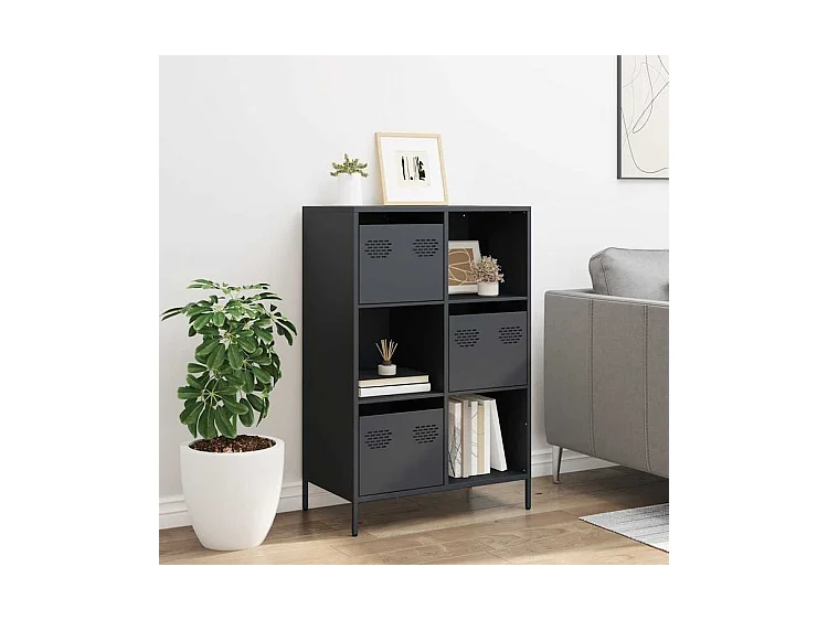 Buffet haut anthracite 68x39x103,5 acier