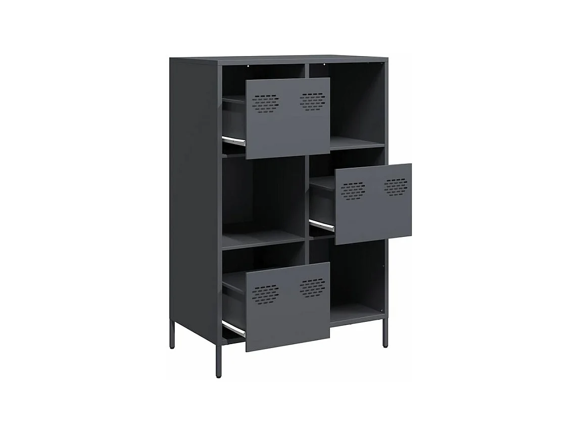 Buffet haut anthracite 68x39x103,5 acier