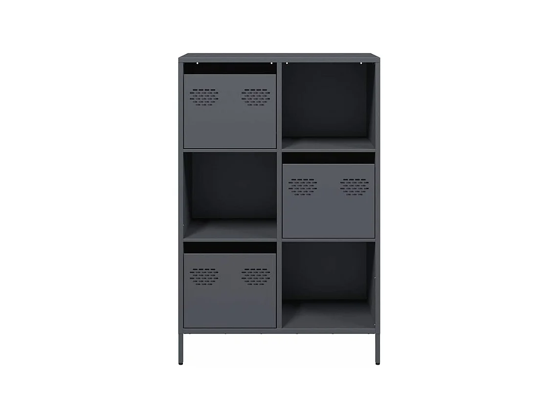 Buffet haut anthracite 68x39x103,5 acier