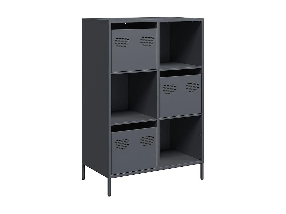 Buffet haut anthracite 68x39x103,5 acier