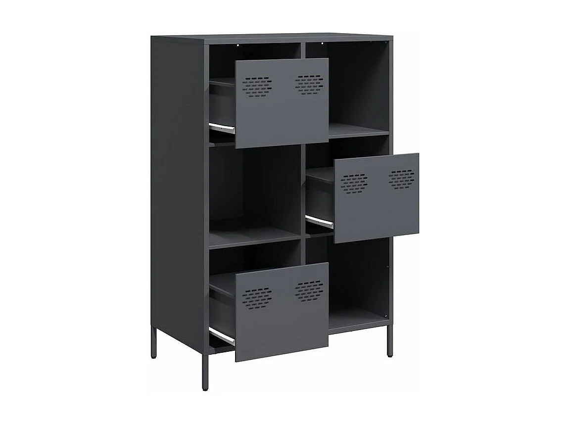 Buffet haut anthracite 68x39x103,5 acier