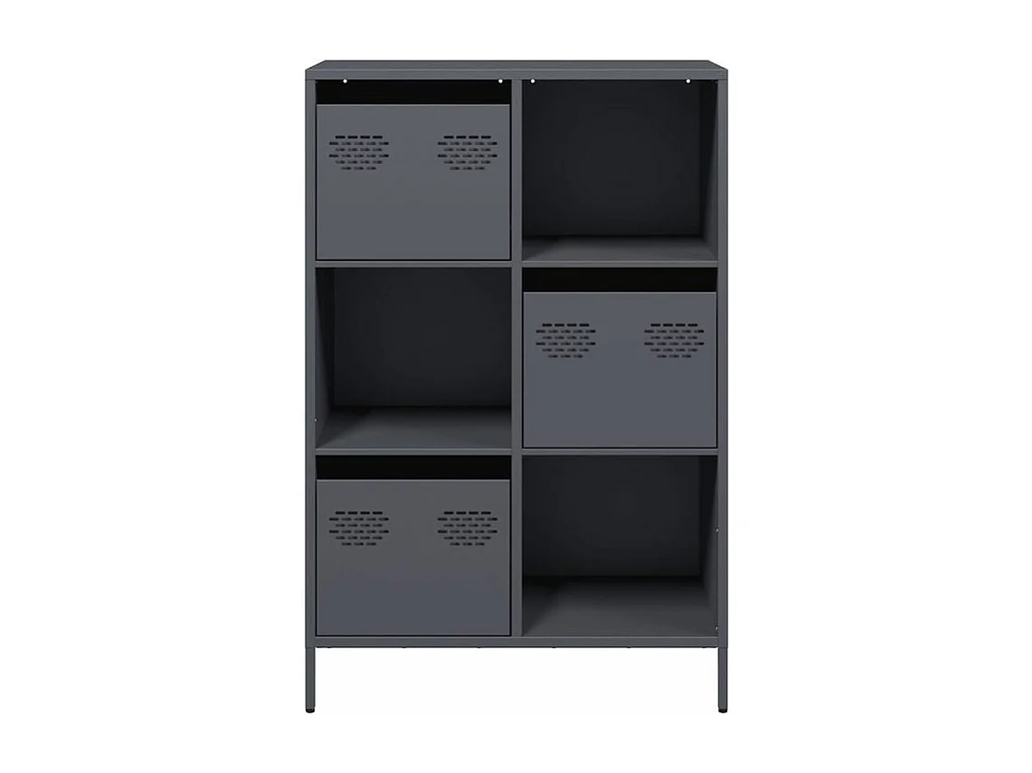 Buffet haut anthracite 68x39x103,5 acier