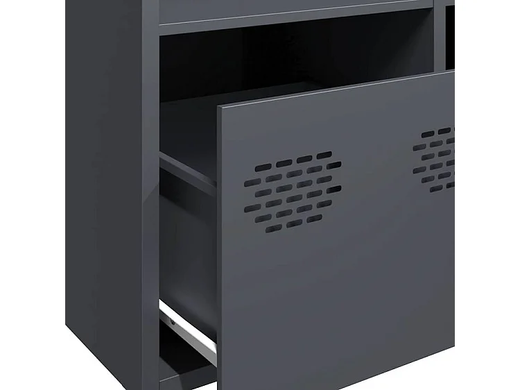 Buffet haut anthracite 68x39x103,5 acier