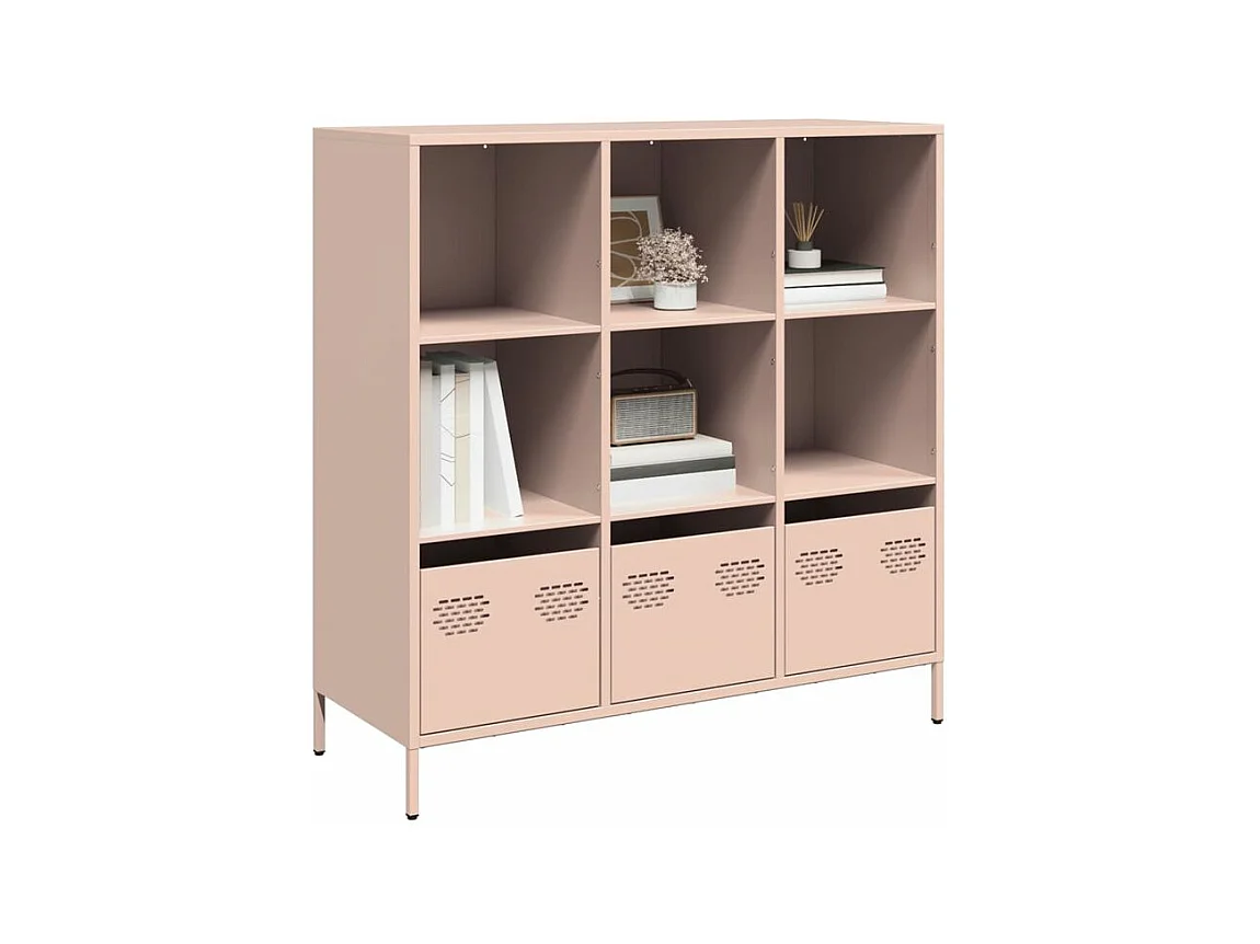 Buffet haut rose 101,5x39x103,5 acier