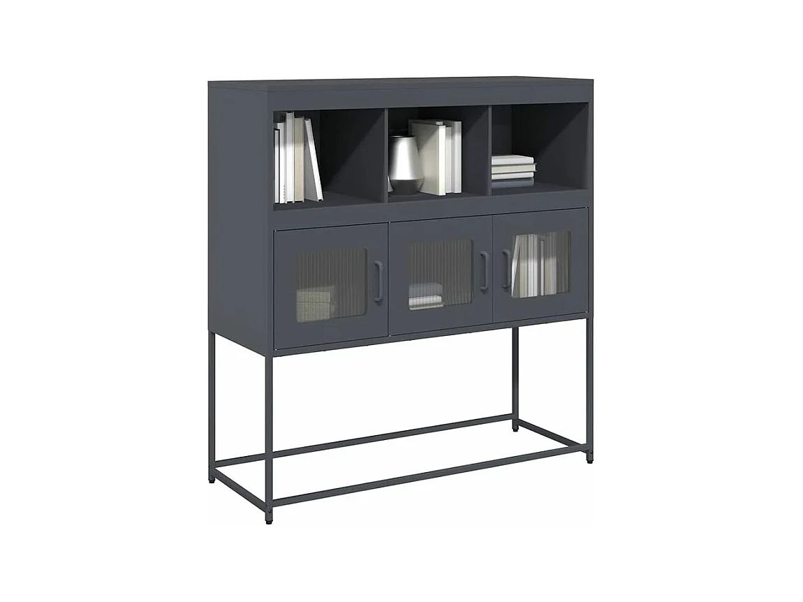 Buffet anthracite 100,5x39x107 acier laminé à froid