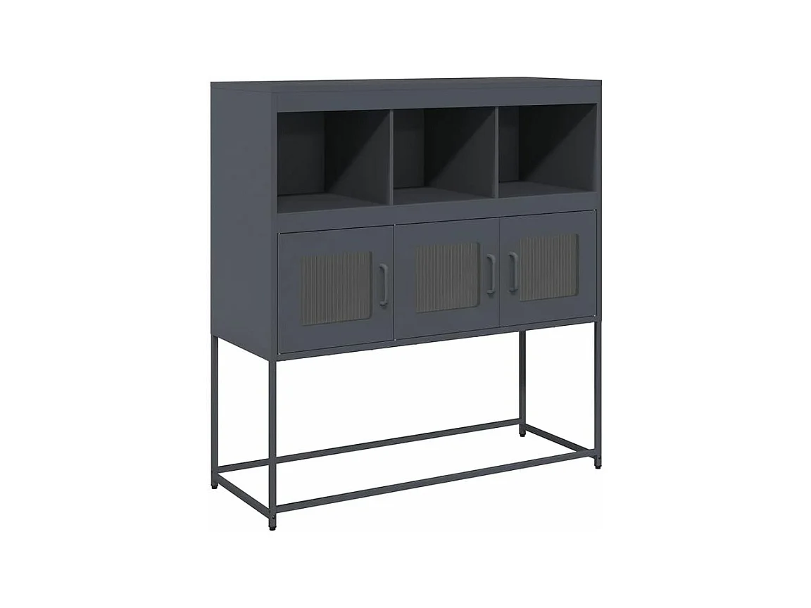 Buffet anthracite 100,5x39x107 acier laminé à froid