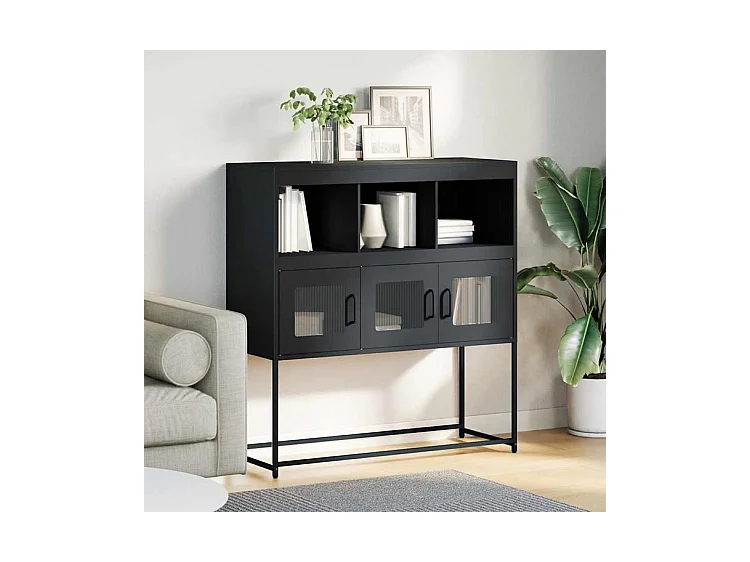 Buffet anthracite 100,5x39x107 acier laminé à froid