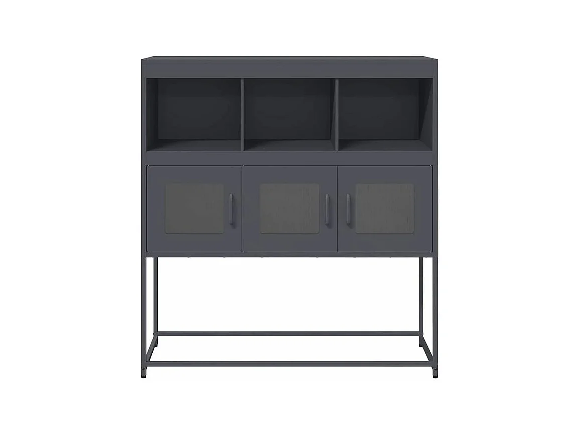 Buffet anthracite 100,5x39x107 acier laminé à froid