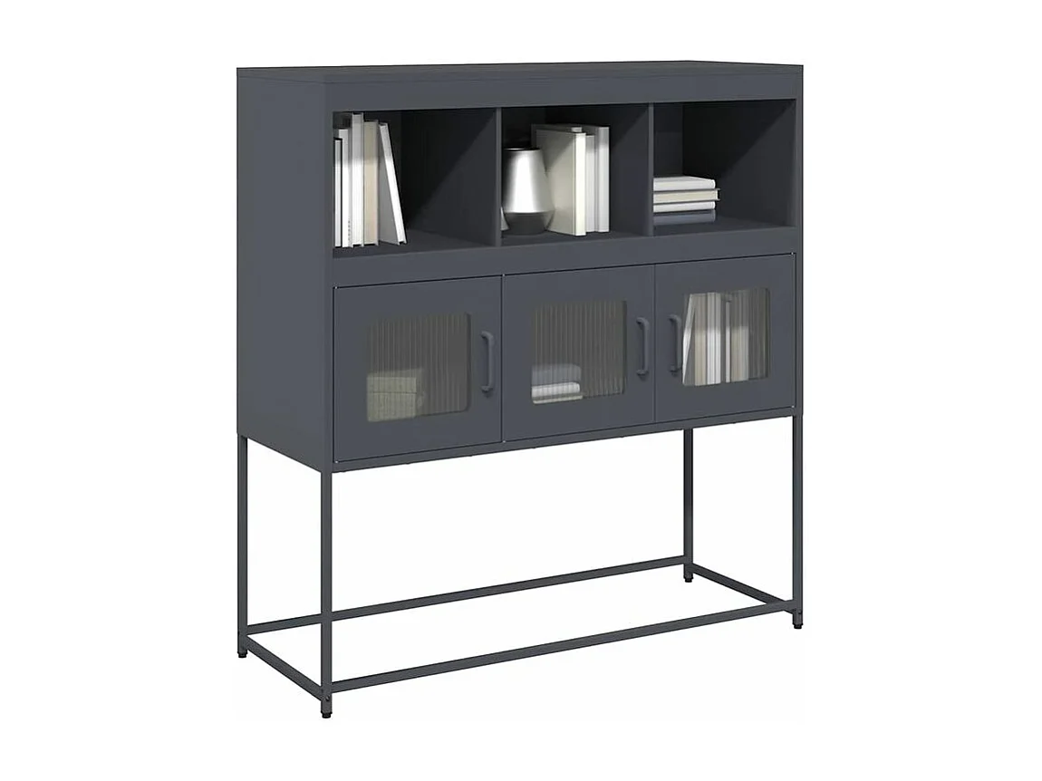 Buffet anthracite 100,5x39x107 acier laminé à froid