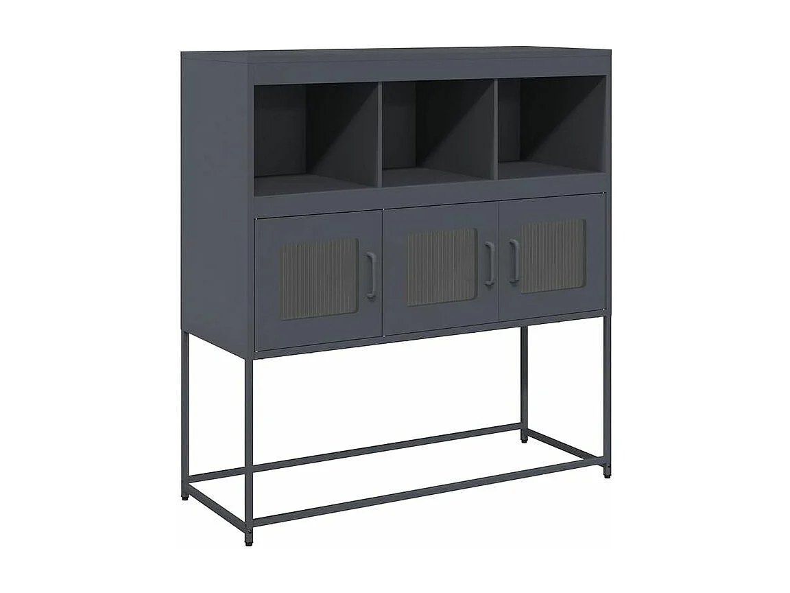 Buffet anthracite 100,5x39x107 acier laminé à froid