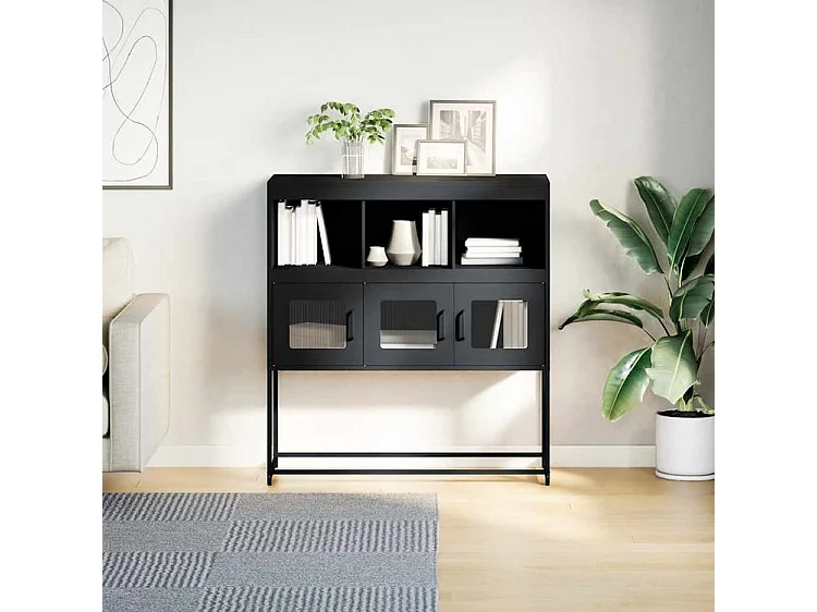 Buffet anthracite 100,5x39x107 acier laminé à froid