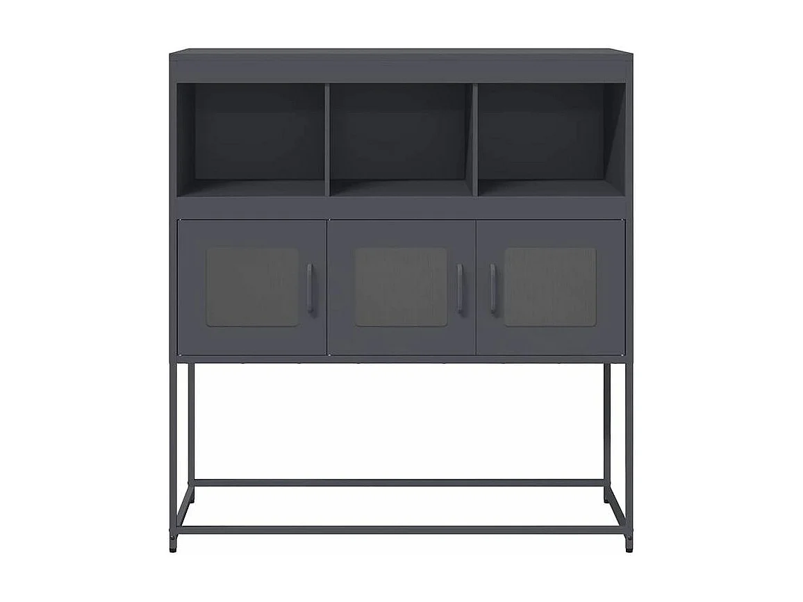 Buffet anthracite 100,5x39x107 acier laminé à froid