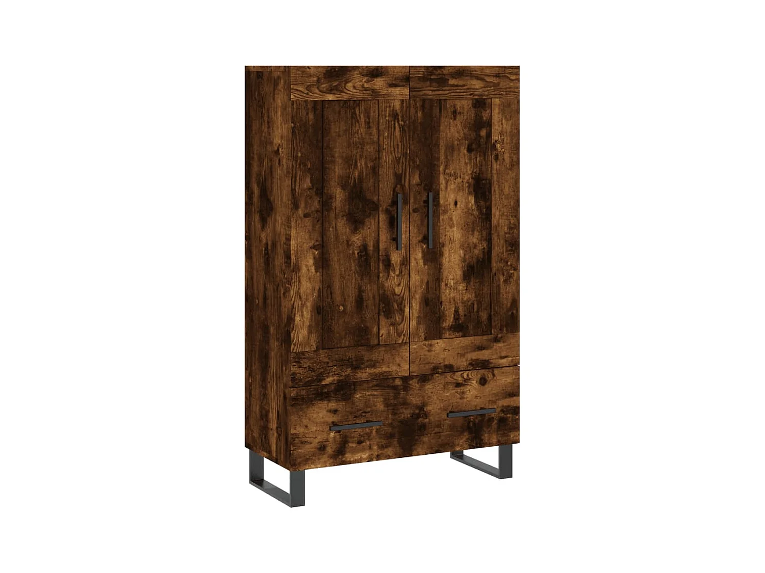 Buffet haut chêne fumé 69,5x31x115 bois d'ingénierie