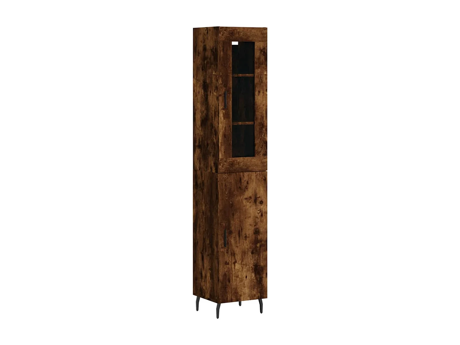 Buffet haut Chêne fumé 34,5x34x180 Bois d'ingénierie