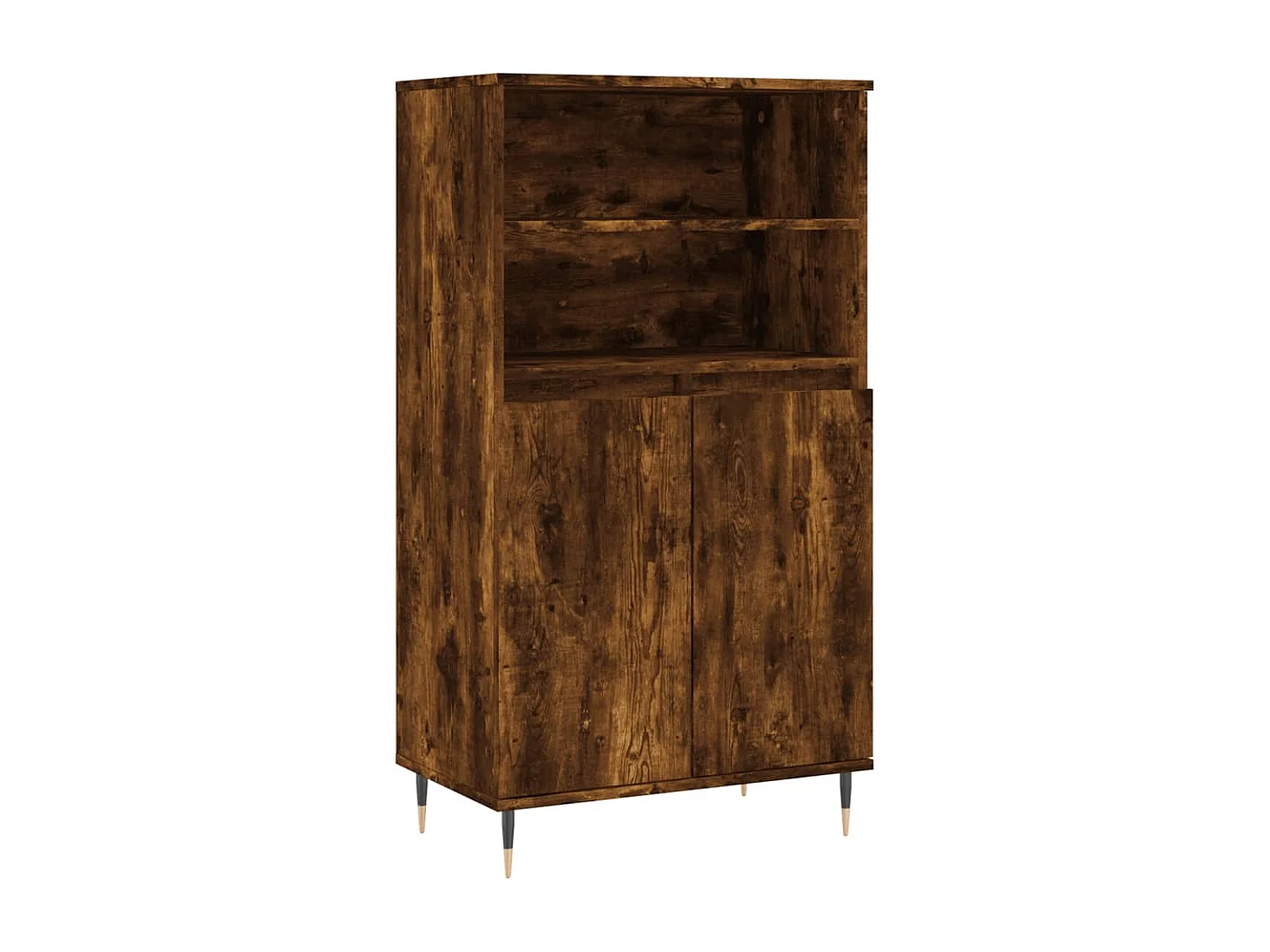 Buffet haut Chêne fumé 60x36x110 Bois d'ingénierie