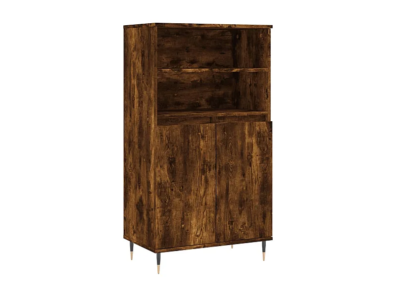 Buffet haut Chêne fumé 60x36x110 Bois d'ingénierie