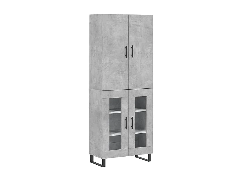 Buffet haut Gris béton 69,5x34x180 Bois d'ingénierie
